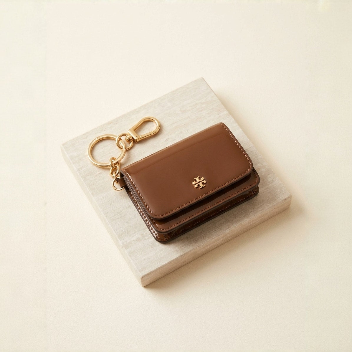 Tory Burch Emerson Card Case Walnut