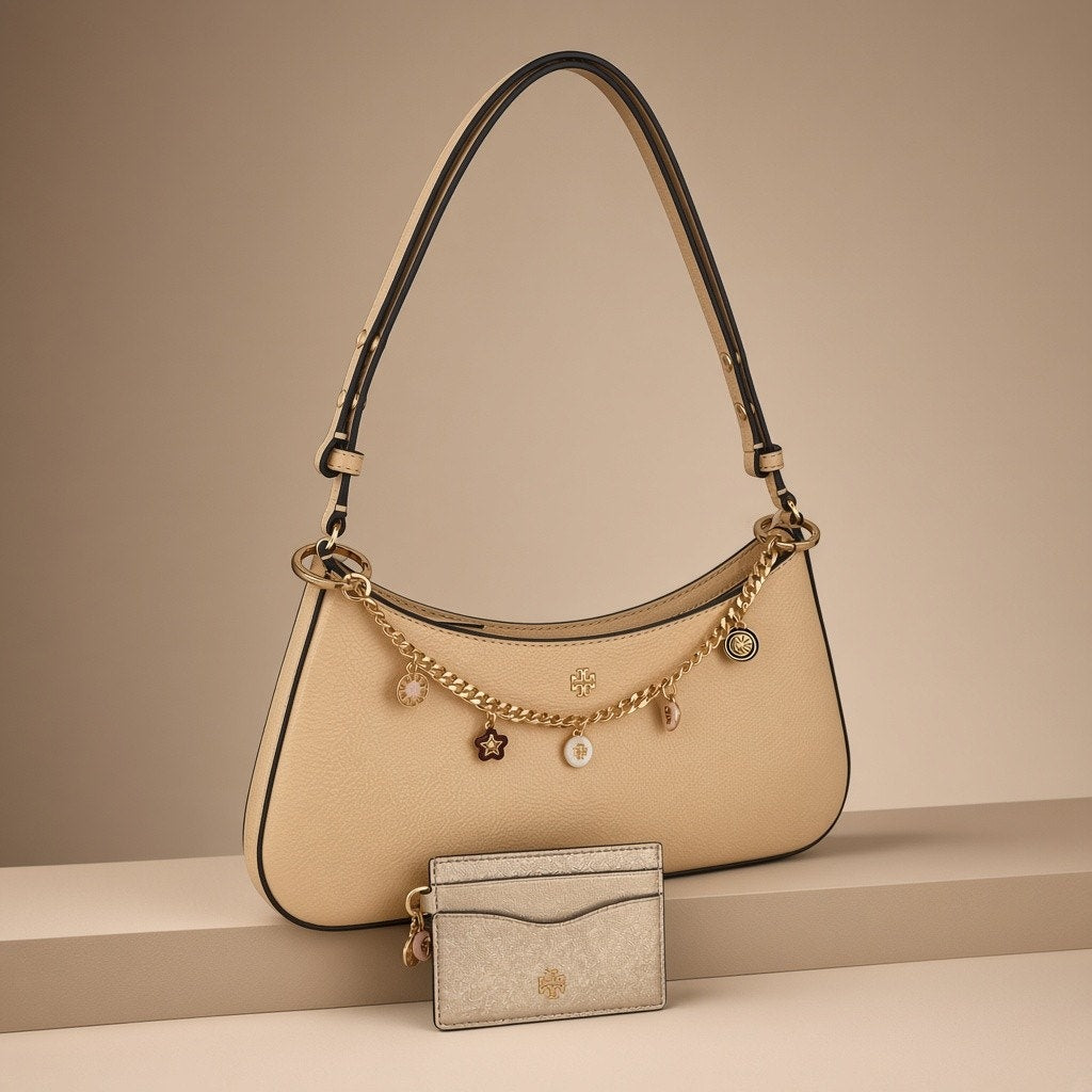 Tory Burch Emerson Charm Bag Matching Set Soft Serve