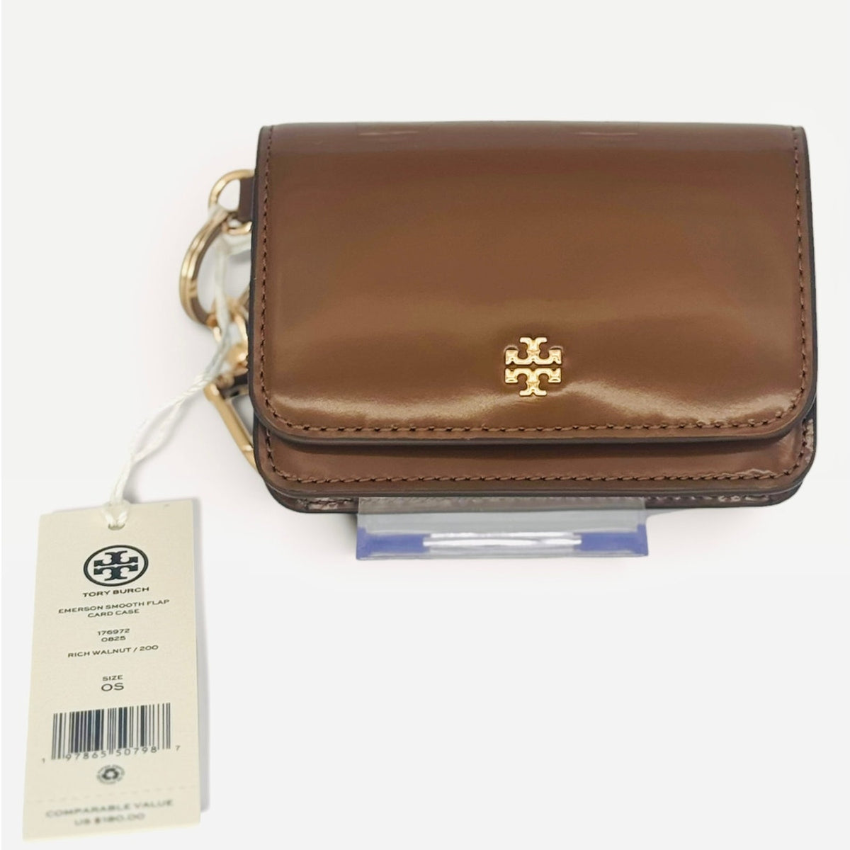 Tory Burch Emerson Card Case Walnut