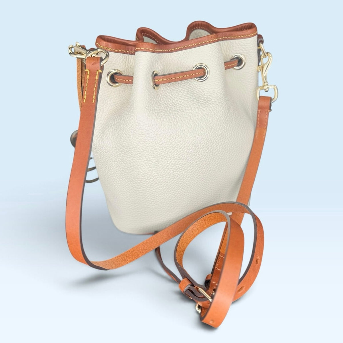 Dooney & Bourke Mini Drawstring Bucket Bone