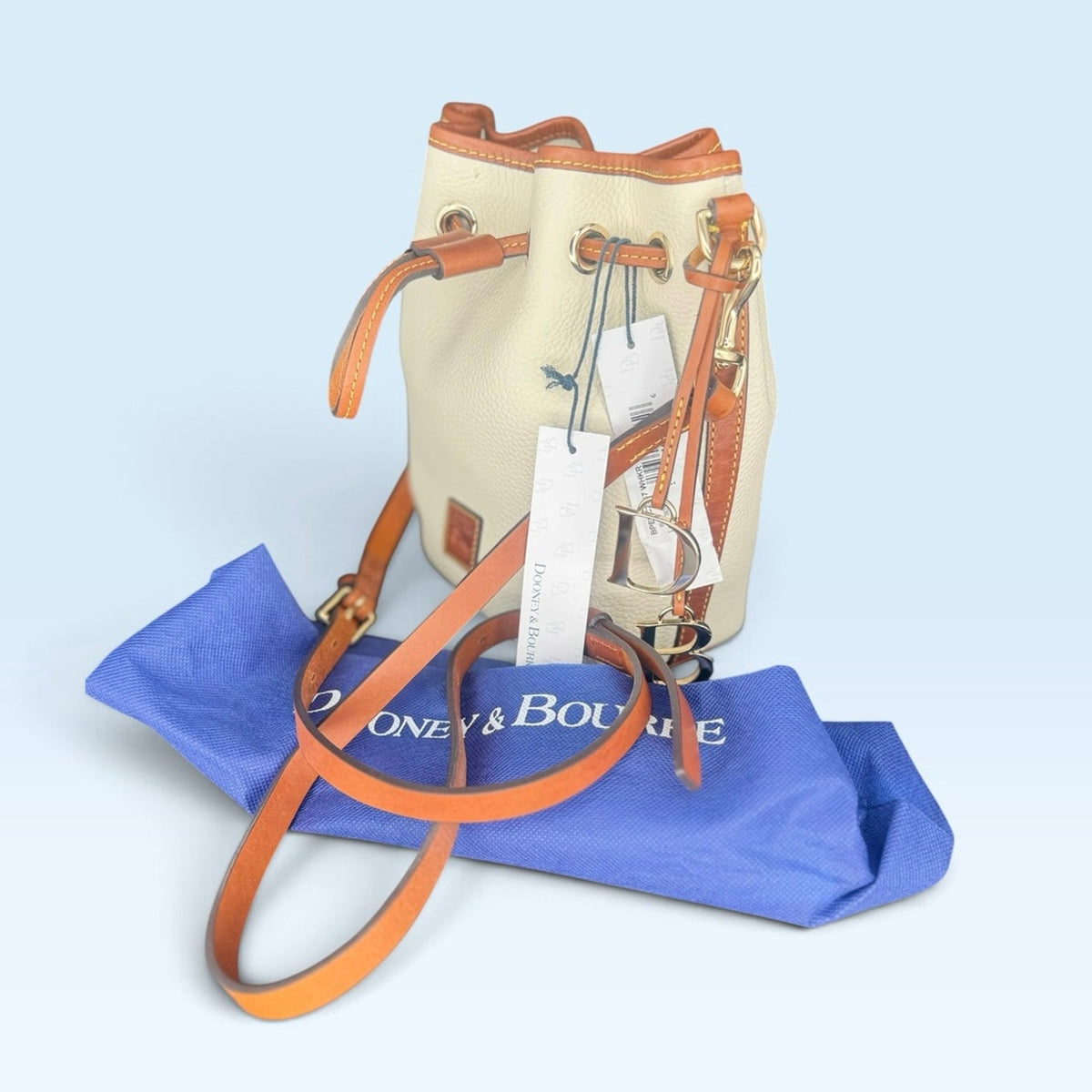 Dooney & Bourke Mini Drawstring Bucket Bone